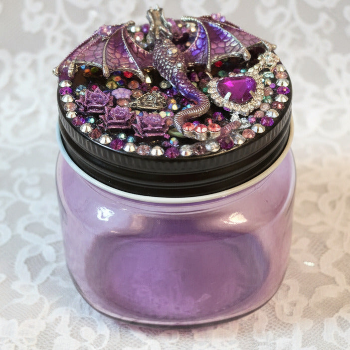 Purple Dragon Glass Jar