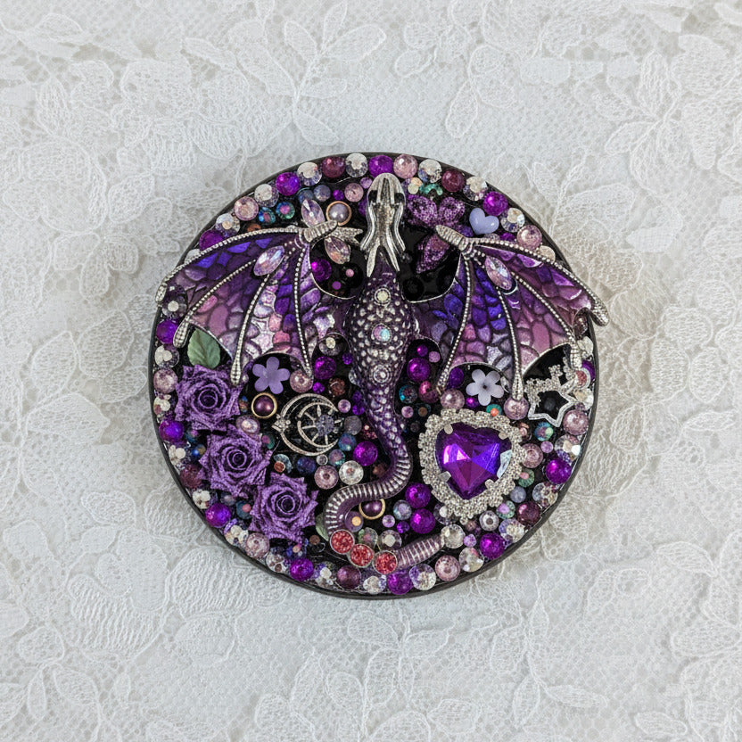 Purple Dragon Glass Jar