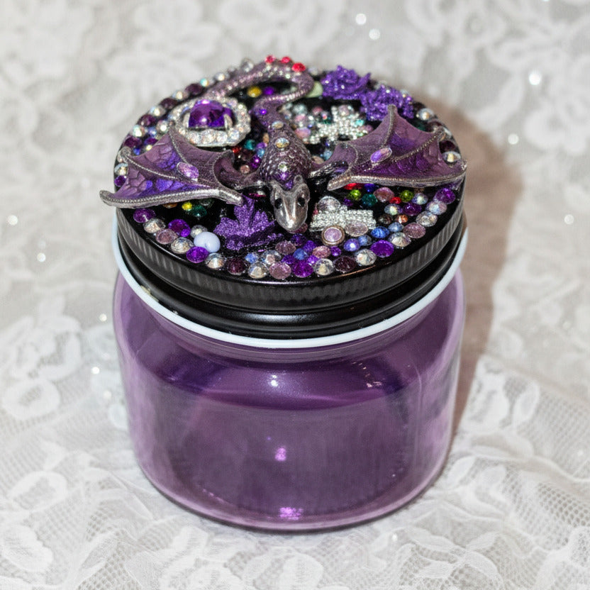 Purple Dragon Glass Jar