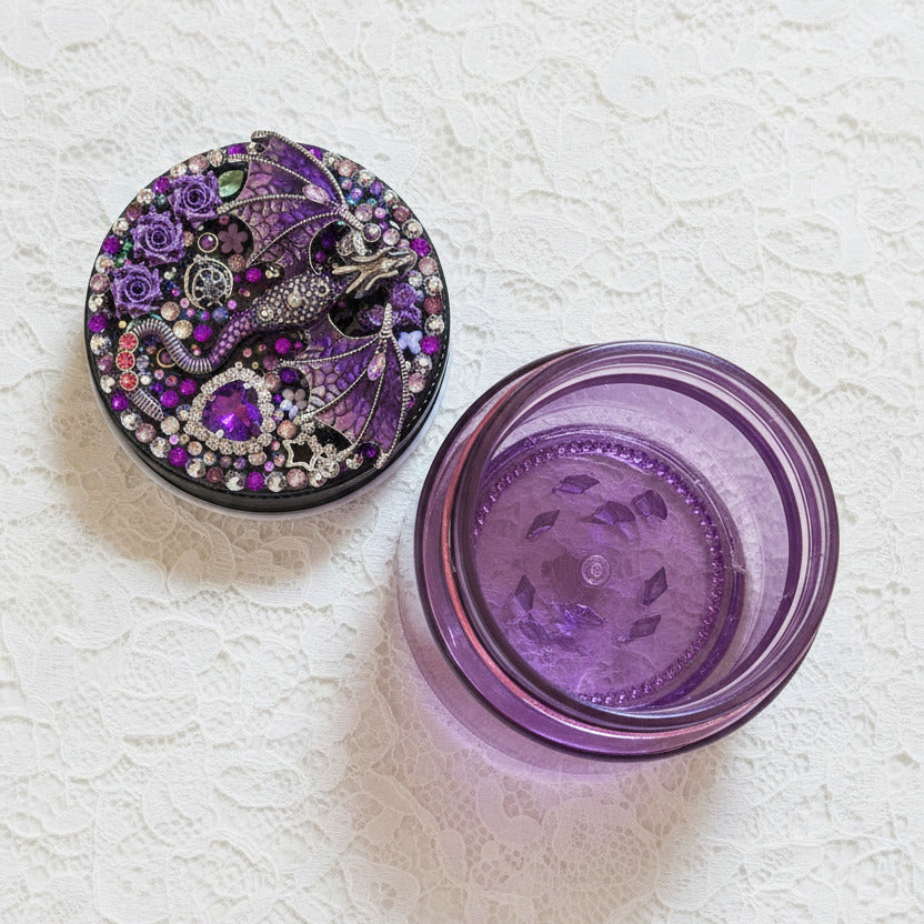 Purple Dragon Glass Jar