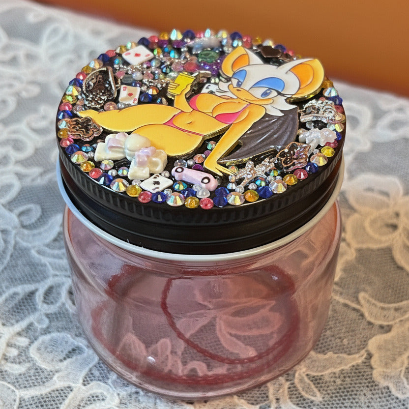 Diva Pink Glass Jar